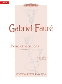 Faure: Thme et variations for Piano published by Peters