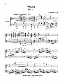 Arensky: 24 Morceau Characteristiques Opus 36 for Piano published by Kalmus