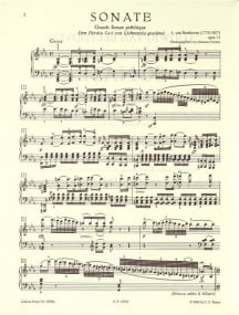 Beethoven: Sonata in C Minor Opus 13 (Pathetique) for Piano published by Peters