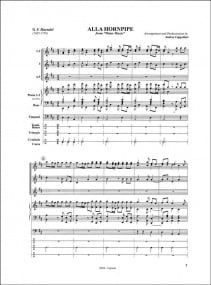 Alla Hornpipe, from Water Music for Flexible Ensemble published by Carisch