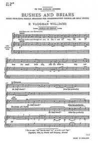 Vaughan Williams: Bushes and Briars for SATB published by Novello