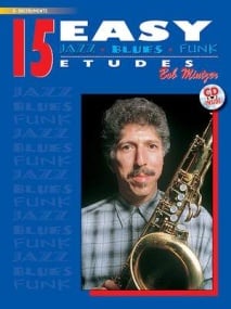 Mintzer: 15 Easy Jazz Blues & Funk Etudes - Eb Instruments published by Warner (Book &  CD)