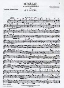 Handel: Messiah published by Novello - Violin 1 part