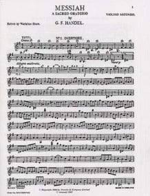 Handel: Messiah published by Novello - Violin 2 part
