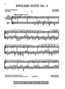 Duarte: English Suite No 4 for flute & guitar published by Chester