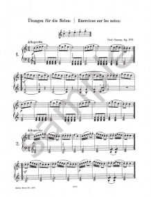 Czerny: 24 Five-Finger Exercises Opus 777 for Piano published by Peters