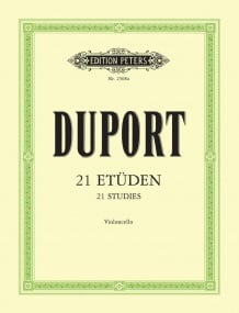 Duport: 21 Etudes for Cello published by Peters