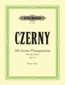 Czerny: 100 Easy Progressive Pieces without Octaves Opus 139 for Piano published by Peters