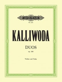 Kalliwoda: 2 Duos Opus 208 for Violin & Viola published by Peters
