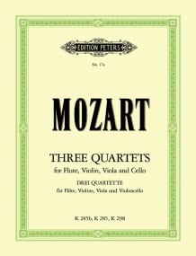 Mozart: 3 Quartets K285, K298, K285b published by Peters