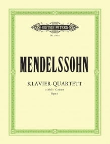 Mendelssohn: Piano Quartet in C minor Opus 1 published by Peters