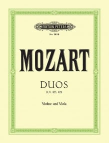 Mozart: 2 Duos for Violin & Viola published by Peters