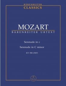 Mozart: Serenade in C minor K388 (Study Score) published by Barenreiter
