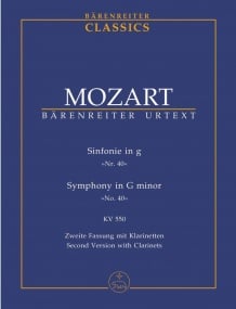 Mozart: Symphony No 40 in G minor K550 (Study Score) published by Barenreiter