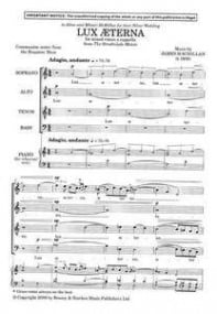 Macmillan: Lux aeterna SATB published by Boosey & Hawkes