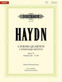 Haydn: 6 String Quartets Opus 76 published by Peters