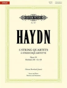 Haydn: 6 String Quartets Opus 64 published by Peters