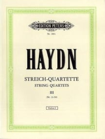 Haydn: Complete String Quartets Volume 3 published by Peters