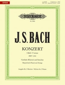 Bach: Concerto for Keyboard No.5 in F minor (BWV 1056) published by Peters