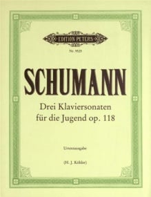 Schumann: 3 Piano Sonatas for the Young Opus 118 published by Peters