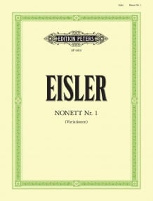 Eisler: Nonet No. 1 (Variations) published by Peters