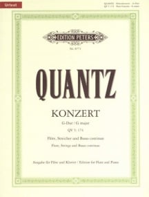 Quantz: Concerto in G Major QV5:174 for Flute published by Peters