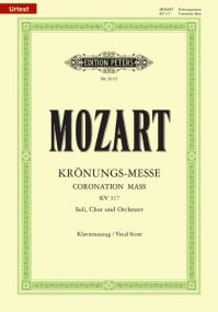Mozart: Mass in C KV317 Coronation Mass published by Peters - Vocal Score