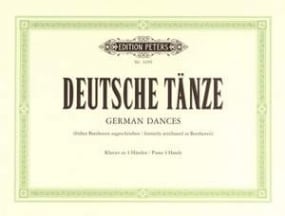 Beethoven: German Dances for piano duet published by Peters