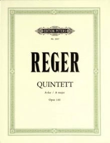 Reger: Clarinet Quintet in A Opus 146 published by Peters