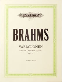 Brahms: Paganini Variations Opus 35 for Piano published by Peters