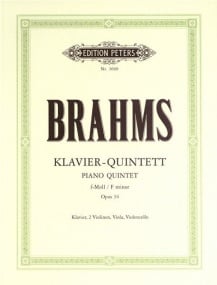 Brahms: Piano Quintet in F minor Opus 34 published by Peters