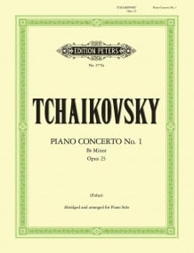 Tchaikovsky: Concerto No 1 in Bb minor Abridged for Piano Solo published by Peters