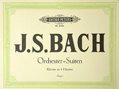 Bach: Orchestral Suites Nos 1-4 for piano duet published by Peters