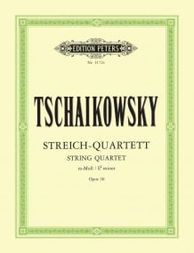 Tchaikovsky: String Quartet No. 3 in E flat minor Opus 30 published by Peters