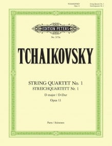 Tchaikovsky: String Quartet No. 1 in D Opus 11 published by Peters