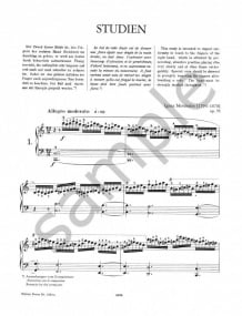 Moscheles: Studies Opus 70/1 for Piano published by Peters