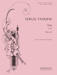Taneyev: Piano Trio in D Opus 22 published by Simrock