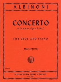 Albinoni: Concerto in D Minor Opus 9 Number 2 for Oboe published by IMC