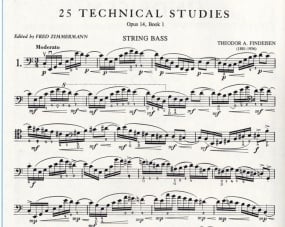 Findeisen: 25 Technical Studies Opus 14 Volume 1 for Double Bass published by IMC