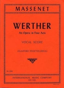 Massenet: Werther published by IMC - Vocal Score
