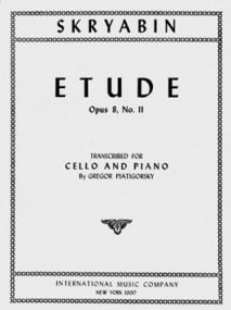 Scriabin: Etude Opus 8 No 11 transcribed for Cello published by IMC
