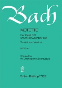 Bach: Der Geist hilft BWV 226 published by Breitkopf  - Vocal Score