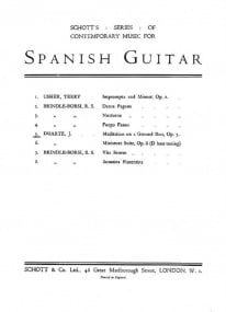 Duarte: Meditation on a Ground Bass Opus 5 for guitar published by Schott