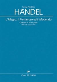 Handel: L'Allegro, il Penseroso ed il Moderato published by Carus - vocal score
