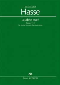 Hasse: Laudate pueri in A published by Carus - vocal score
