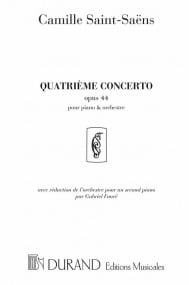 Saint-Saens: Piano Concerto No. 4 Opus 44 in C minor published by Durand