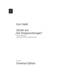 Weill: Pieces from The Threepenny Opera for Clarinet Ensemble published by Universal Edition