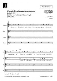 Part: Cantate Domino canticum novum SATB & Organ published by Universal