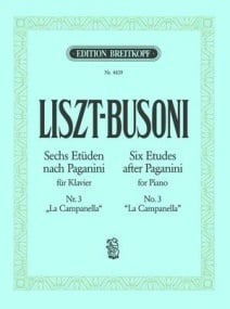 Liszt: La Campanella for Piano Solo published by Breitkopf