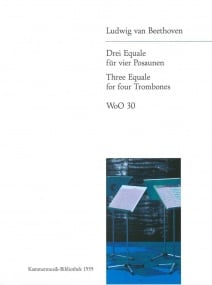 Beethoven: Three Equali WoO 30 for four Trombones published by Breitkopf